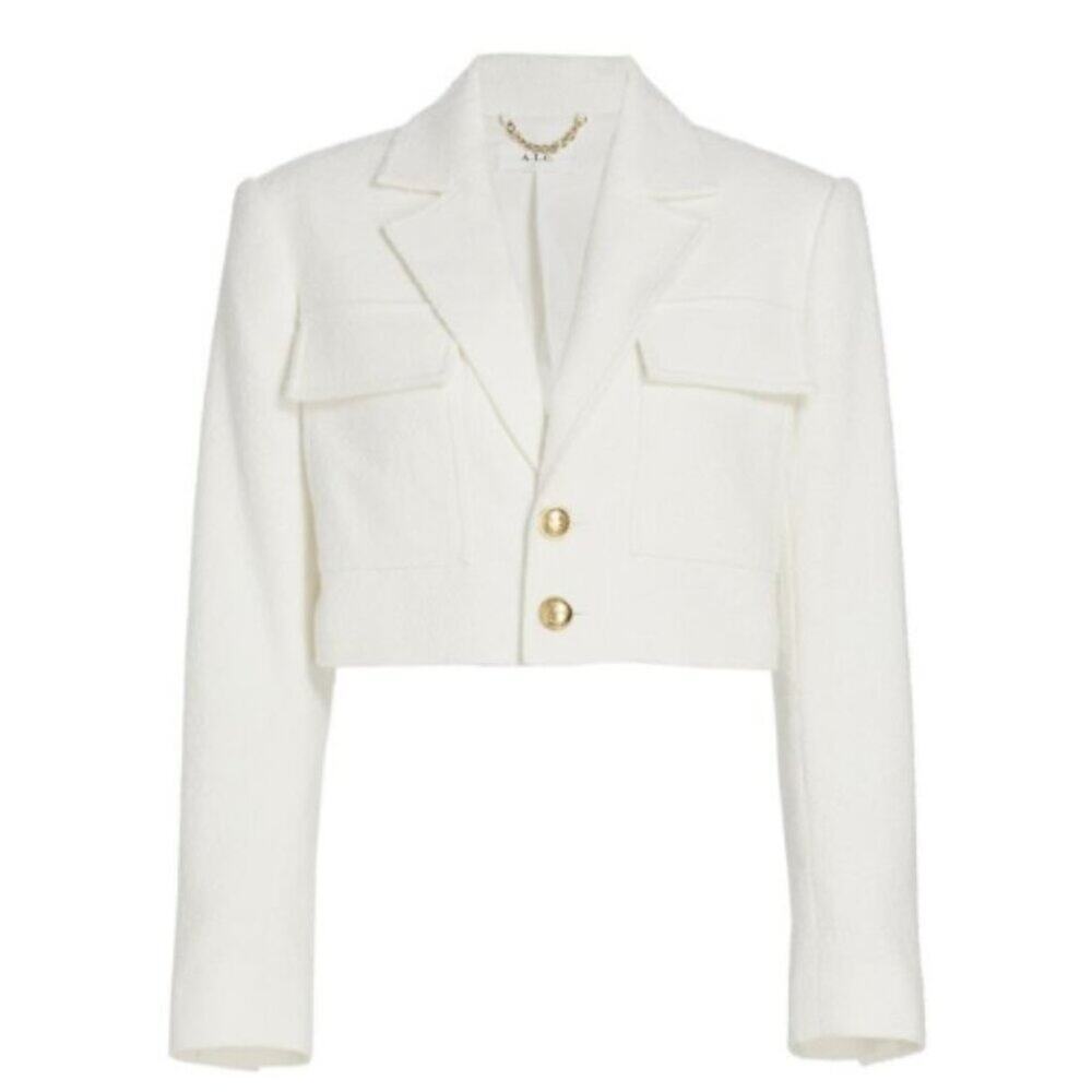 A.L.C. Banks Textured Cropped Blazer